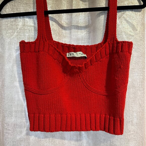 Zara SET - Cropped Tank & Cropped Cardigan - Size Small - Picture 2 of 7
